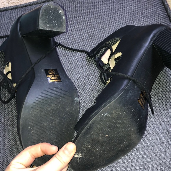 Black Strappy Heels - Picture 4 of 4